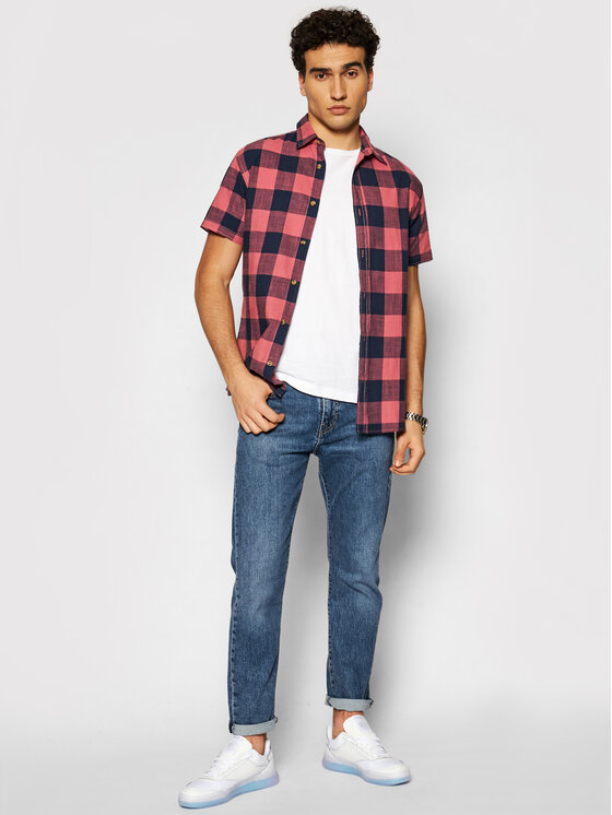 Camicia Keith 12187970 Rosso Regular Fit