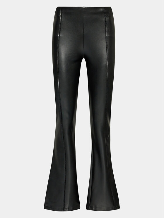 Guess Guess Pantaloni in similpelle Nia W3BB18 K8S30 Nero Regular Fit