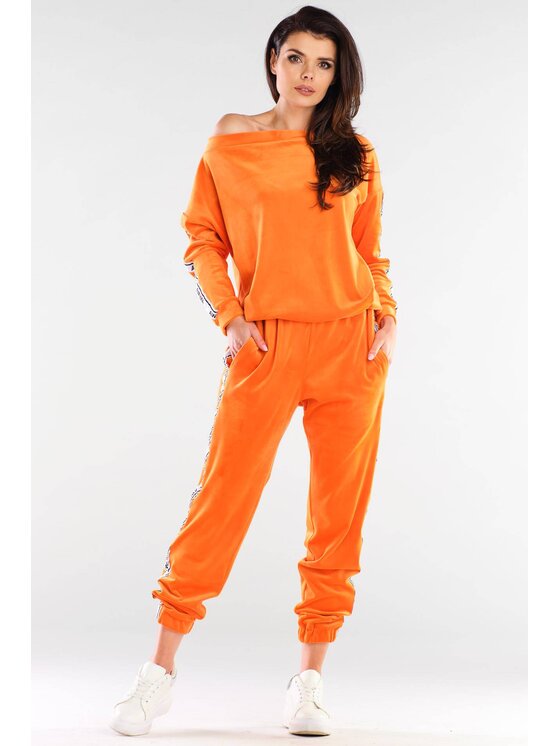 Awama Awama Bluza A408 Pomarańczowy Basic Fit
