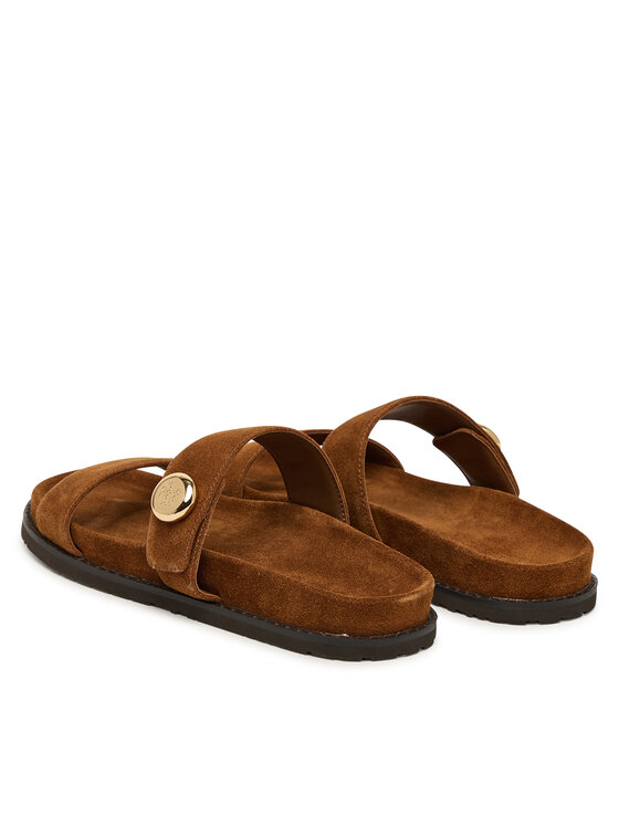 Tory Burch Tory Burch Шльопанці Romy Sport 183266 Коричневий