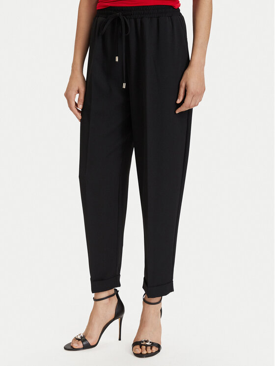 ACCESS FASHION Spodnie materiałowe 63-5101-183 Czarny Regular Fit