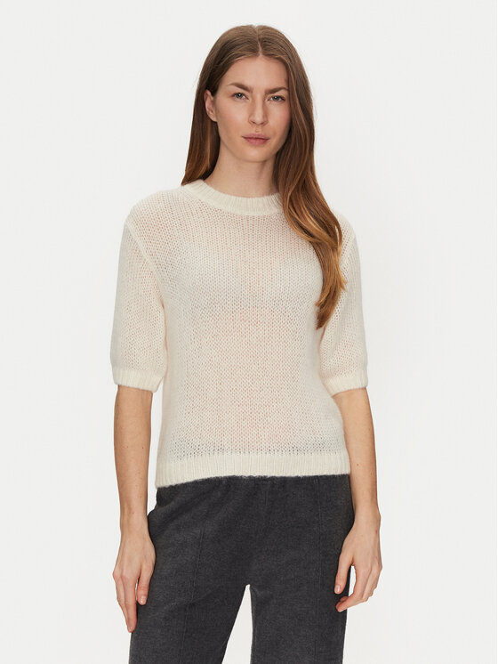 JOOP! Sveter 58 KN58Kima 10015666 30044779 Écru Loose Fit