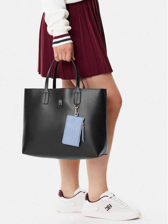 Tommy Hilfiger Tommy Hilfiger Kabelka Th Icon Satchel AW0AW17683 Tmavomodrá
