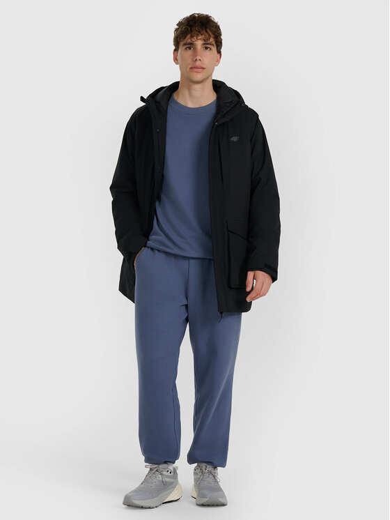 4F 4F Parka URBAN COMMUTER Czarny Regular Fit