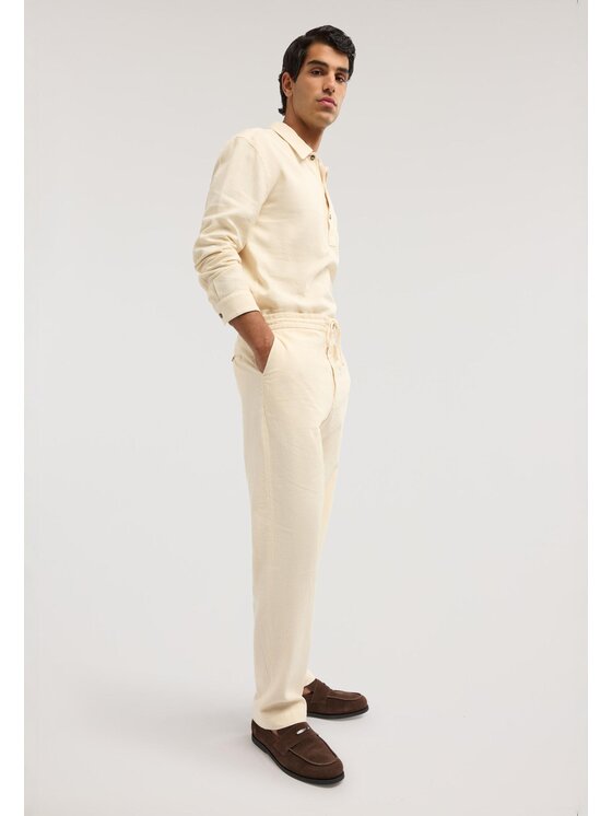Trussardi Trussardi Spodnie materiałowe P740M000210N025 Biały Regular Fit
