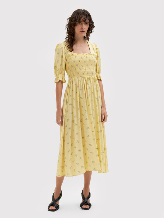 Selected Femme Selected Femme Ljetna haljina Ulrikke 16084711 Žuta Relaxed Fit