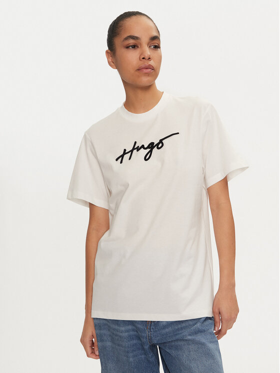 Hugo T-shirt 50528585 Écru Regular Fit