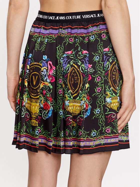 Versace Jeans Couture Versace Jeans Couture Plisovaná sukně 74HAE813 Černá Regular Fit
