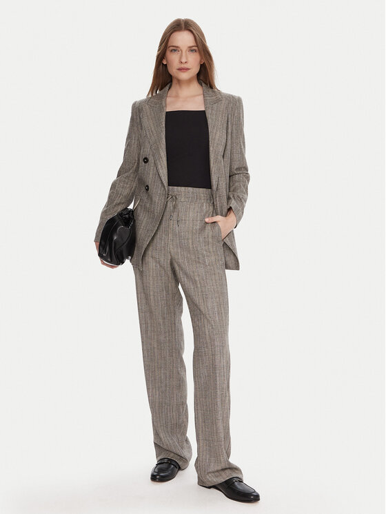 Marella Marella Spodnie materiałowe Elodia 2523136071 Szary Regular Fit