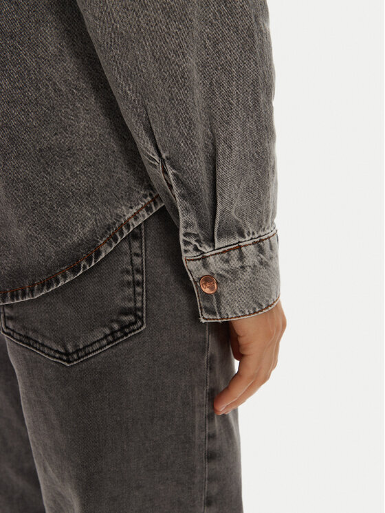 One Teaspoon One Teaspoon džinsiniai marškiniai 26691 Pilka Regular Fit