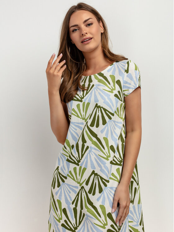 Tessita Tessita Sukienka codzienna T423/4/M Kolorowy Regular Fit