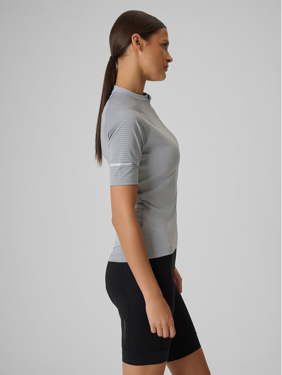 4F 4F Koszulka rowerowa ALTERNATIVE PATH Szary jasny Slim Fit