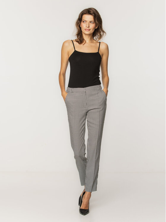 Willsoor Willsoor Spodnie materiałowe 67890 Czarny Cigarette Fit