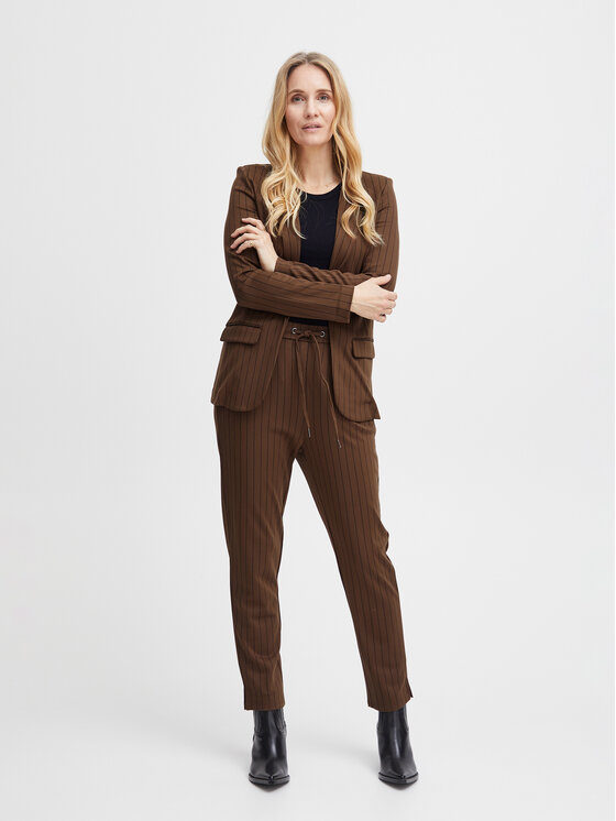 Fransa Fransa Сако 20610970 Кафяв Regular Fit