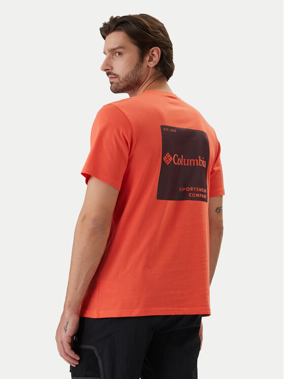 Columbia Columbia T-Shirt CSC™ Logo Back Tee 2155011 Pomarańczowy Regular Fit