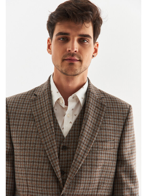 Pako Lorente Pako Lorente Marynarka P22WP-3X-025 Brązowy Slim Fit