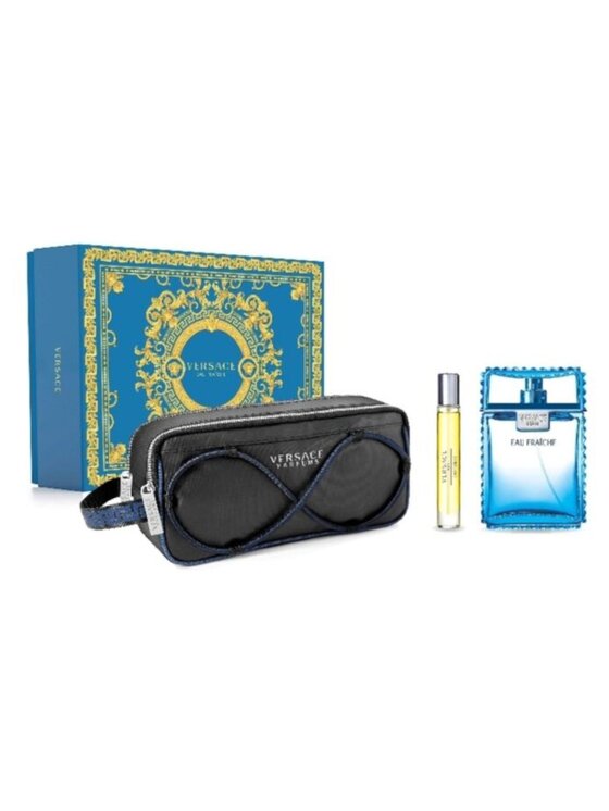 Zestaw zapachowy Versace, Versace Fraiche 100ml woda toaletowa+10ml woda toaletowa+kosmetyczka