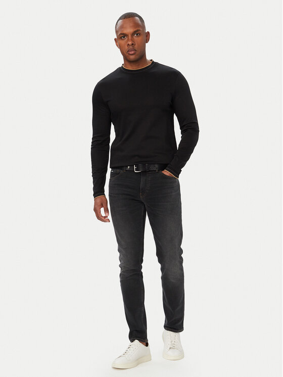 BOSS BOSS Longsleeve H-Tenison 195 50565601 Schwarz Slim Fit