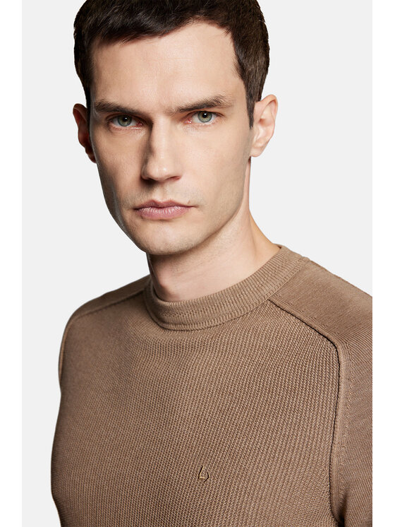 Lancerto Lancerto Sweter Andrei SW073223000098 Beżowy Regular Fit