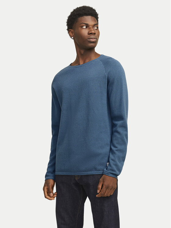 Jack&Jones Džemperis Hill 12157321 Zils Regular Fit