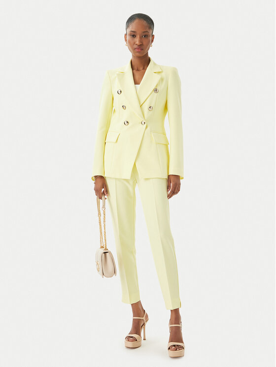 Maryley Maryley Giacca da abito 26EB139/43LE Giallo chiaro Regular Fit