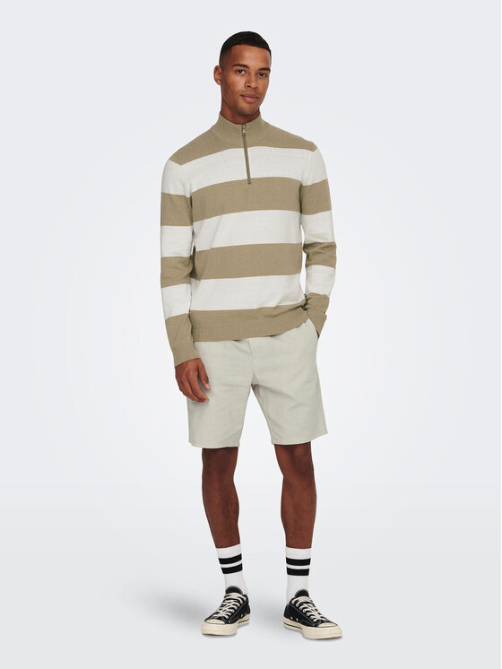Only & Sons Only & Sons Šortky z materiálu 22024967 Šedá Loose Fit
