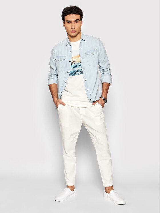 T-shirt Azure 12189032 Bianco Regular Fit