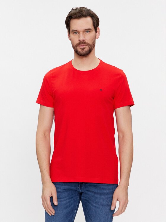 Tommy Hilfiger T-krekls MW0MW10800 Sarkans Slim Fit