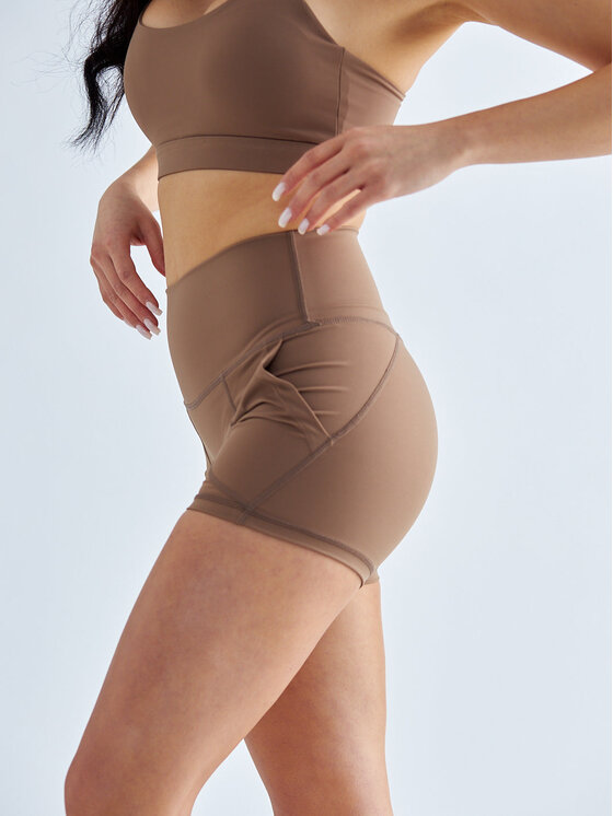 BeShaped BeShaped Sportovní podprsenka z Kieszeniami - Fit Me Hnědá