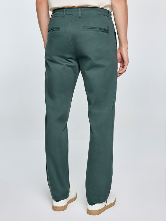 BIG STAR BIG STAR Chinosy TREVOR Zielony Slim Fit