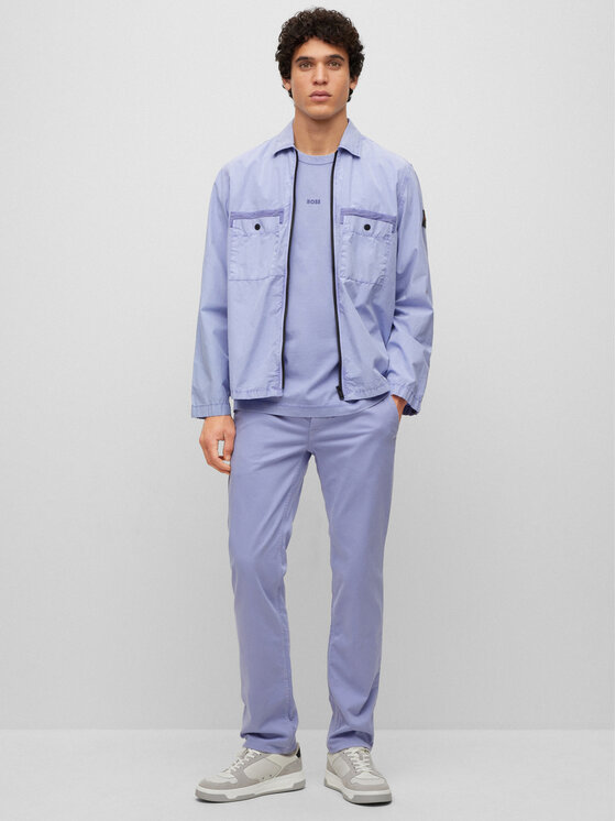 Pantaloni di tessuto 50470813 Viola Slim Fit