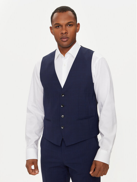 BOSS Boss Garnitur H-Huge 50521724 Granatowy Slim Fit