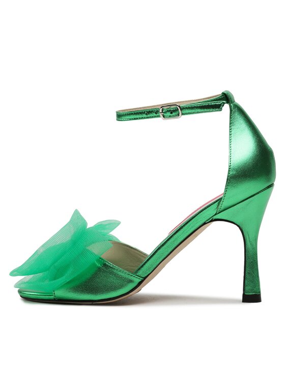 Custommade Custommade Босоніжки Ashley Metallic Bow 999624046 Зелений
