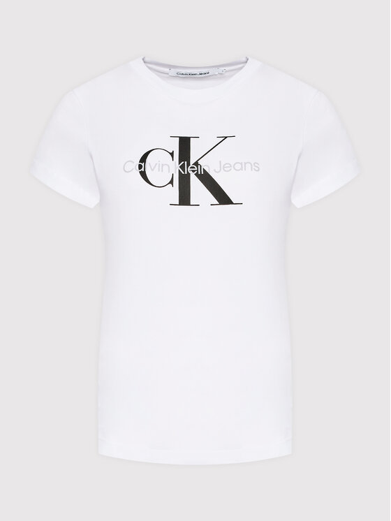 Calvin Klein Jeans Calvin Klein Jeans Tričko J20J219142 Biela Regular Fit