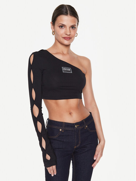 Versace Jeans Couture Versace Jeans Couture Блуза 74HAM243 Черен Slim Fit