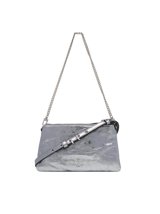 PINKO PINKO Borsetta Double Mini Al 25-26 PLTT 105359 A2OT Argento