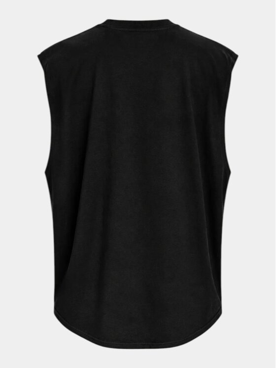 MADE BY SOCIETY MADE BY SOCIETY Tank top MONOLITH - T17483 Czarny Basic Fit