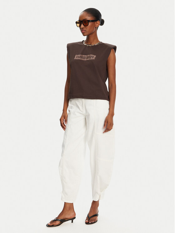 Patrizia Pepe Patrizia Pepe T-shirt 2M4423/J274-B825 Smeđa Regular Fit