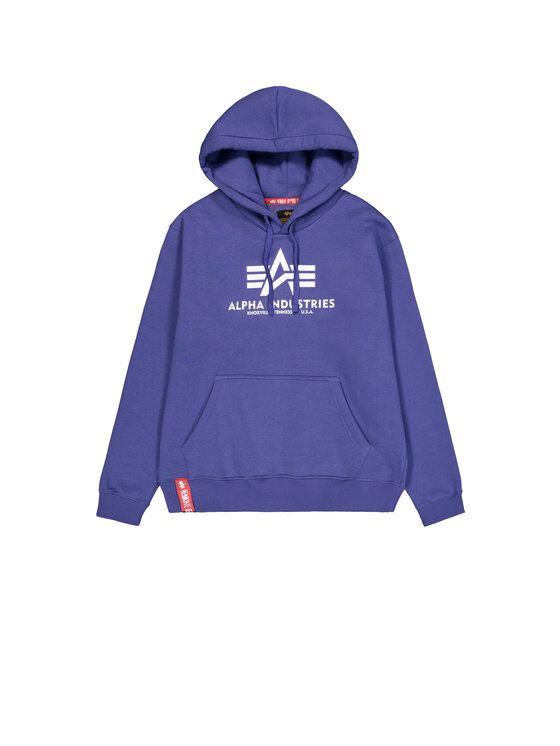 Alpha Industries Alpha Industries Bluza Basic Hoodie Fioletowy Regular Fit