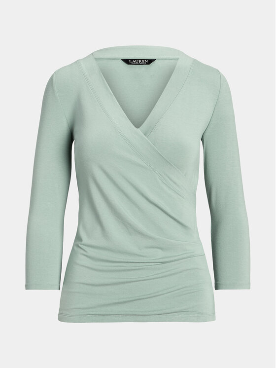 LAUREN RALPH LAUREN Lauren Ralph Lauren Bluza 200824366019 Zelena Slim Fit