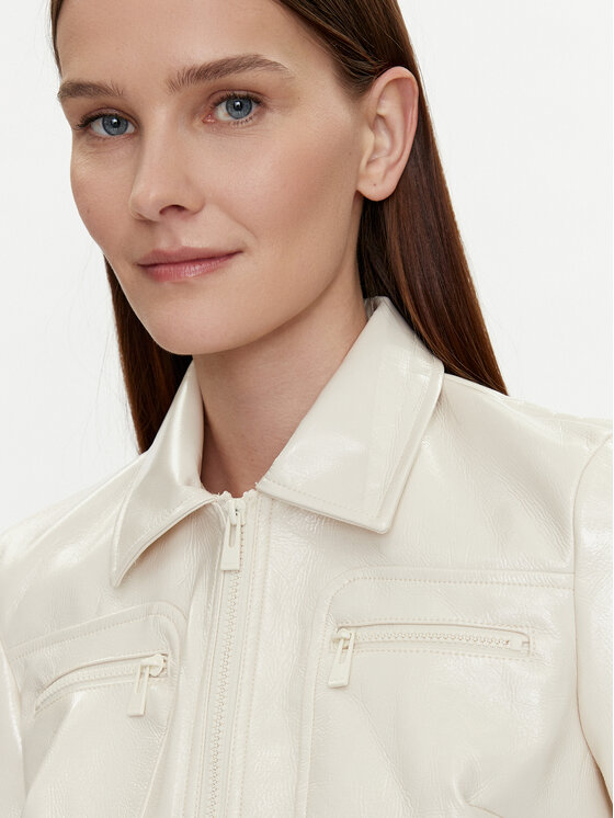 Morgan Morgan Dirbtinės odos striukė 241-VBOWL Smėlio Slim Fit