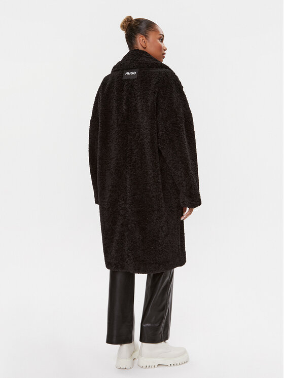 HUGO Hugo Verstos odos kailiniai Mewona-1 50498147 Juoda Oversize