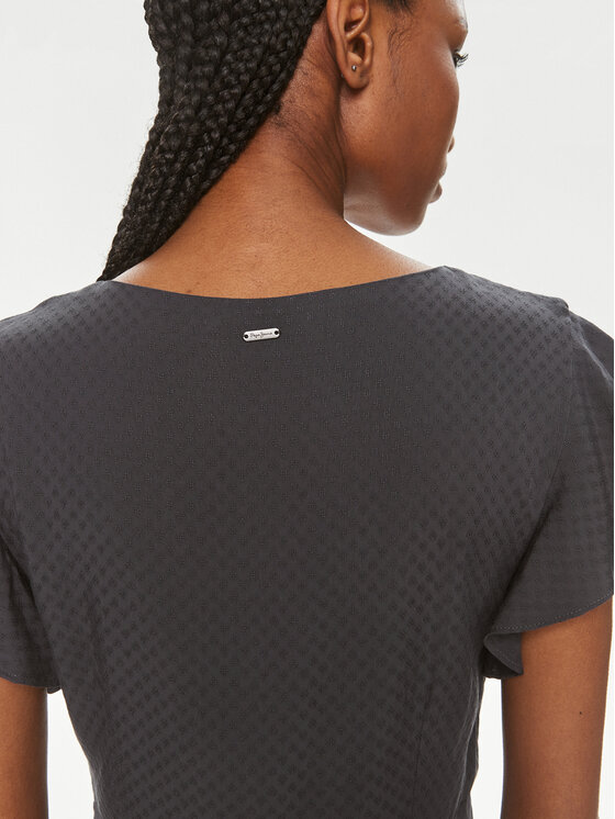 Pepe Jeans Camila T-Shirt Maniche Lunghe Donna – Girocollo, Regular Fit, Cotone BCI, Nero