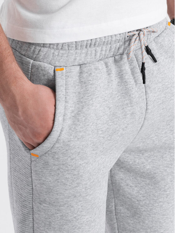 Ombre Ombre Teplákové kalhoty OM-PASK-0145 Šedá Regular Fit