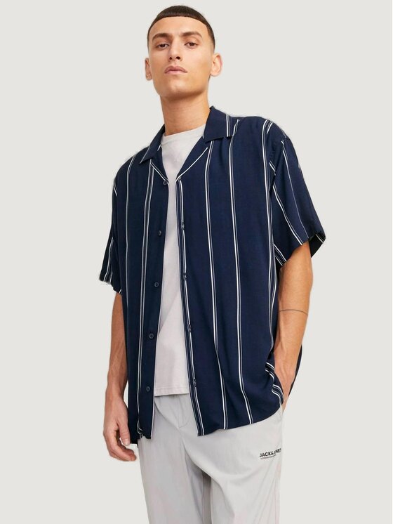 Jack&Jones Jack&Jones Camicia Jcojeff Aop Resort Ss Relax Ln Blu Shirt Fit