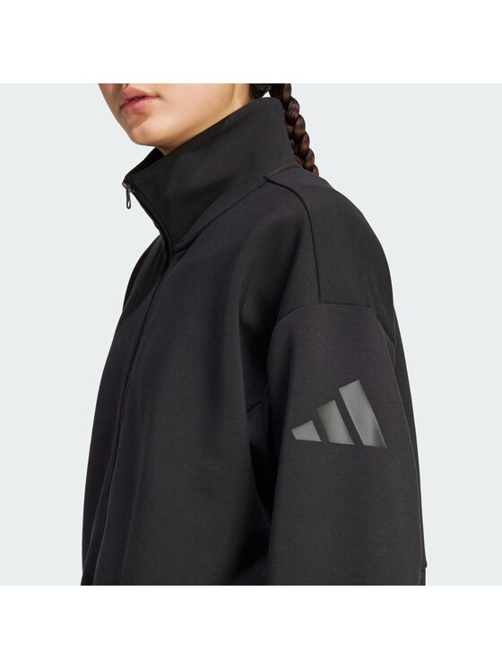 adidas adidas Kurtka do biegania 151549 Czarny Loose Fit
