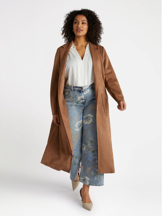 Fiorella Rubino Fiorella Rubino Płaszcz 0016L000047N027 Brązowy Regular Fit