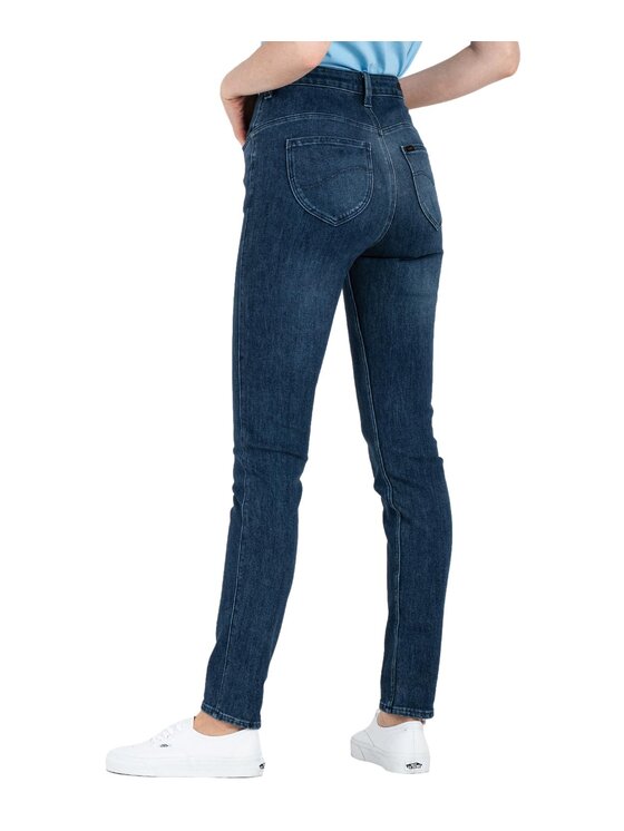 Lee Lee Jeansy L30LETLS Granatowy Skinny Fit