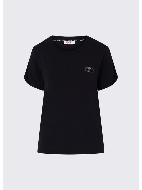 Liu Jo Liu Jo T-Shirt TF6100JS005L9489 Czarny Regular Fit