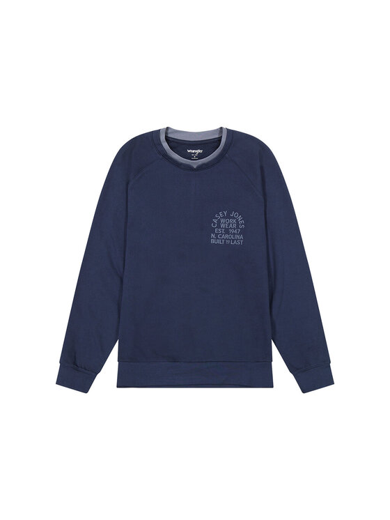 Wrangler Wrangler Bluza CASEY JONES SWEATSHIRT Niebieski Loose Fit
